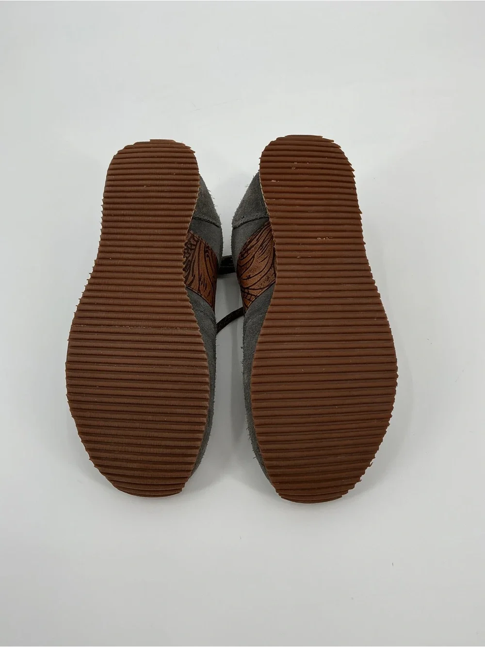 Reba - Justin Ladies Gray and Brown Suede Lace-Up Western Running Sneakers